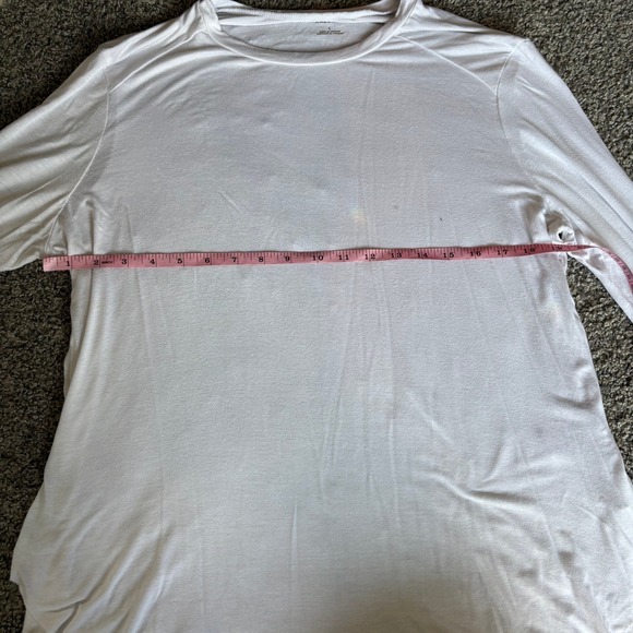 Halogen White Long Sleeve T-Shirt Crew Neck Casual Top Size L - Picture 5 of 7